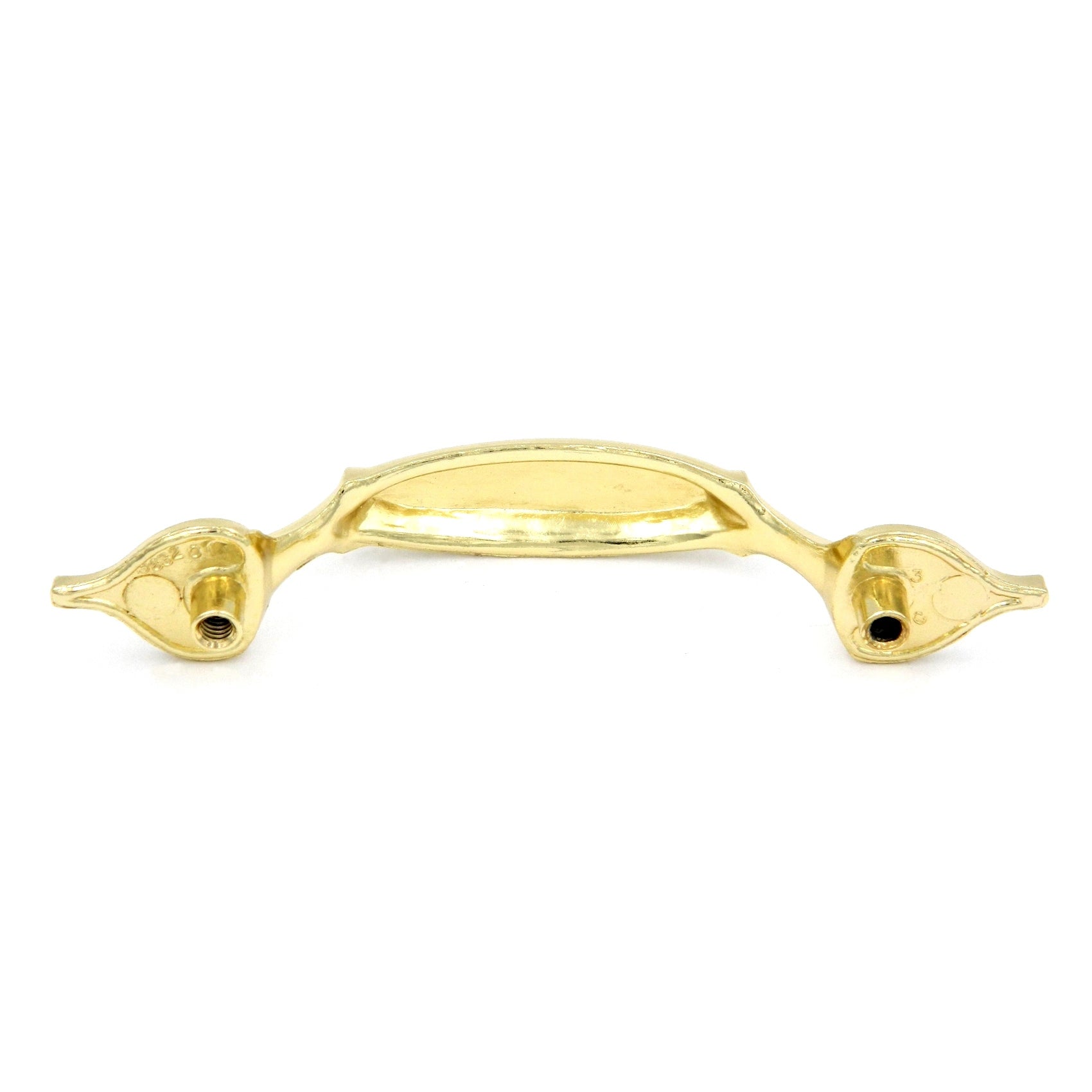 10 Pack Hickory Polished Accents Polished Brass 3"cc Cabinet Handle P557-PB