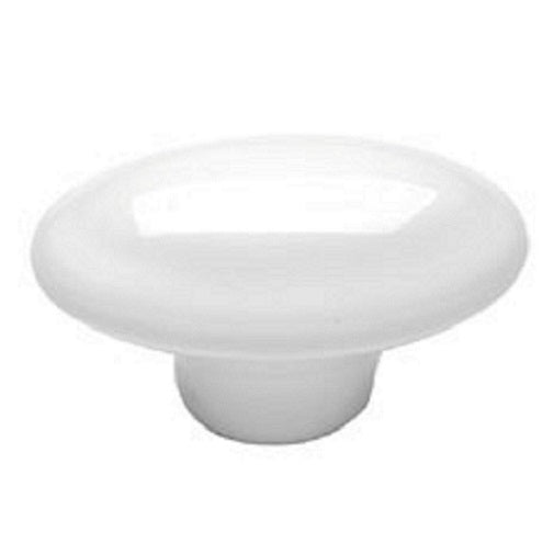 P601-W Porcelana blanca 1 3/4" Perilla ovalada para gabinete Tiradores Hickory English Cozy