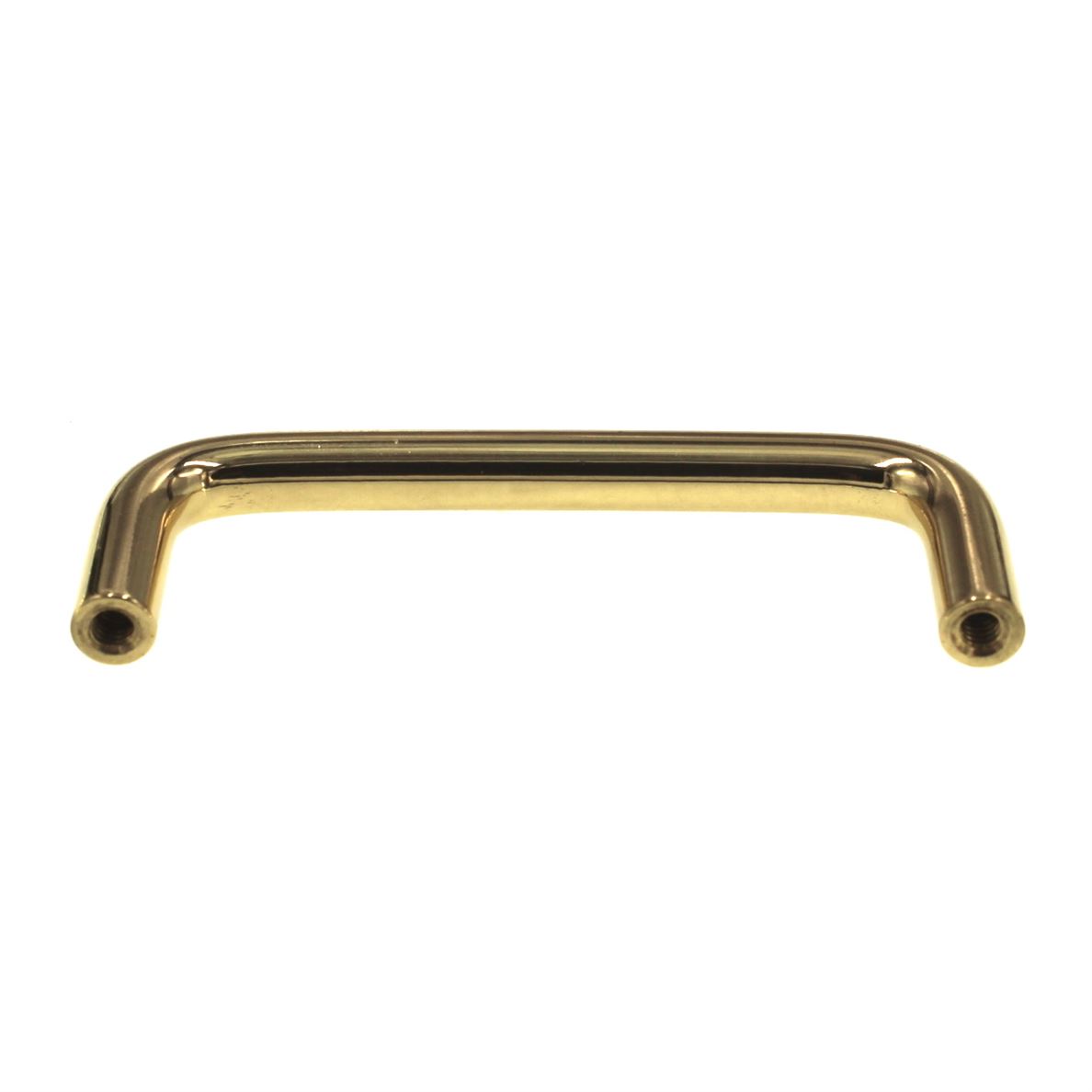 Liberty Polished Brass 3" Ctr. Smooth Cabinet Wire Pull Handle P604BA-PB