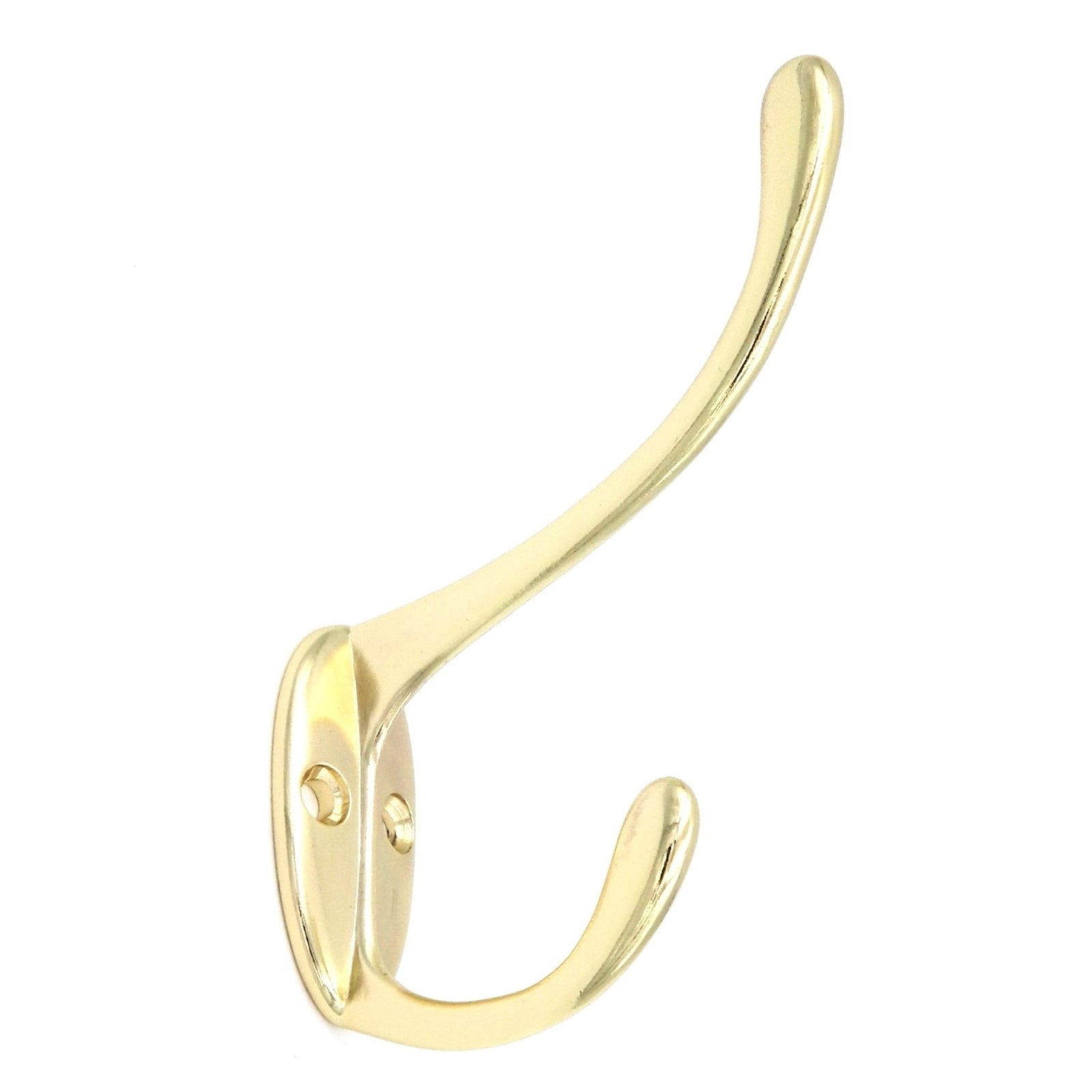 10 Pack Belwith Hickory Polished Brass Coat 1/2"cc Wall Door Double Hook P6900-3