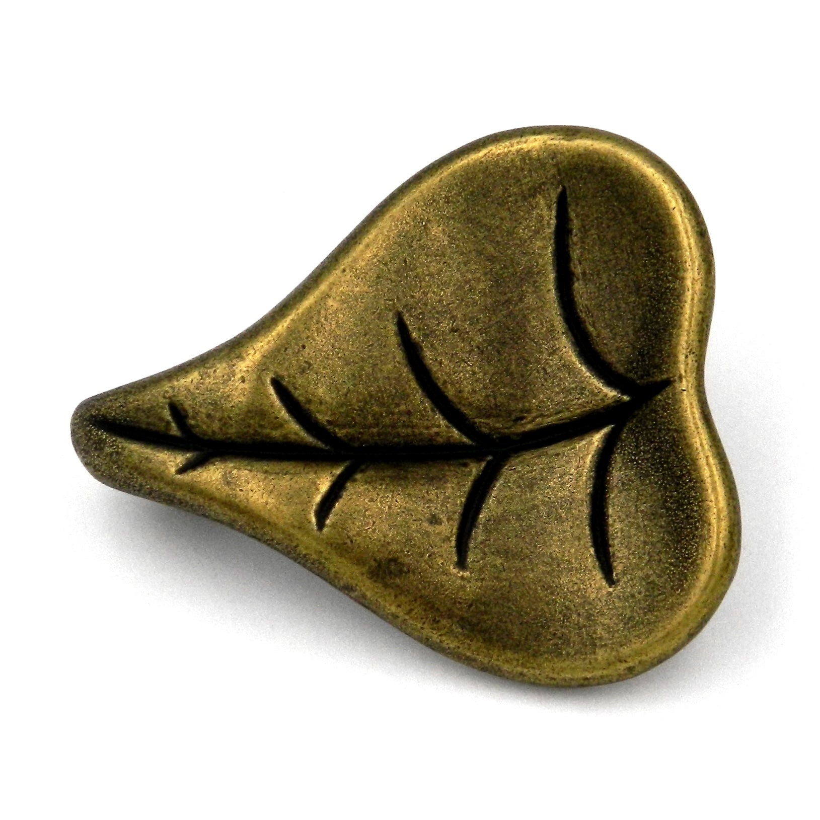 Paquete de 10 tiradores de cajón Hickory Touch of Spring P7305-WA Windsor hoja antigua de 2 1/4"