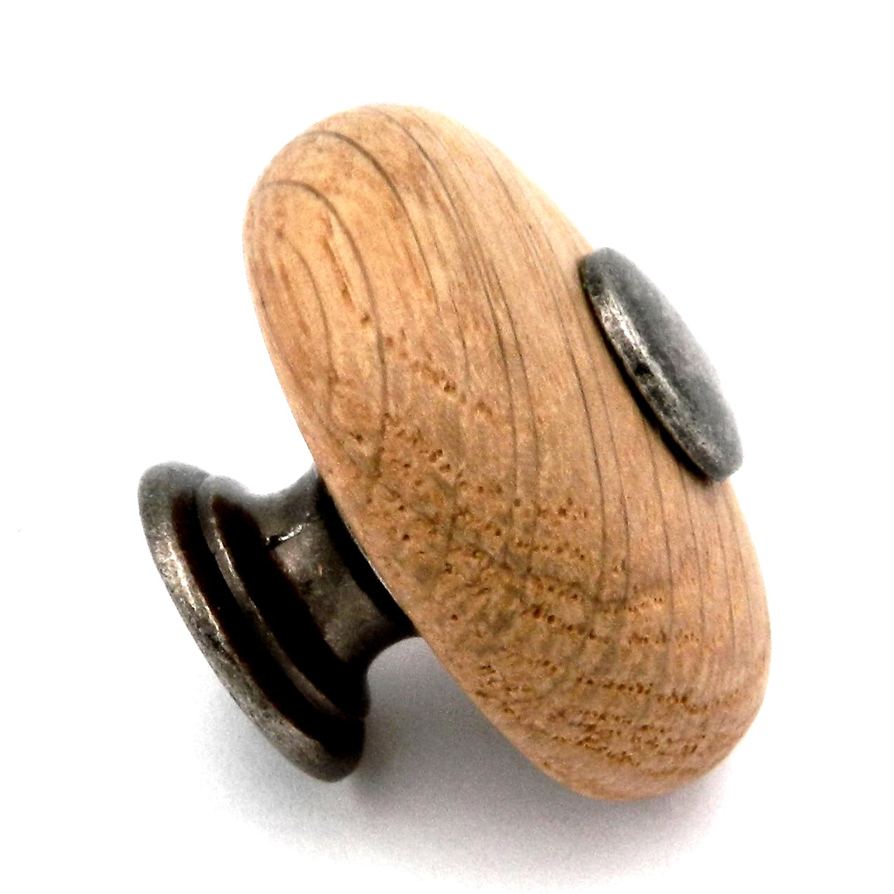 Hickory Hardware Country Casual Roble y níquel negro 1 1/4" Pomo para gabinete P8133-BLN