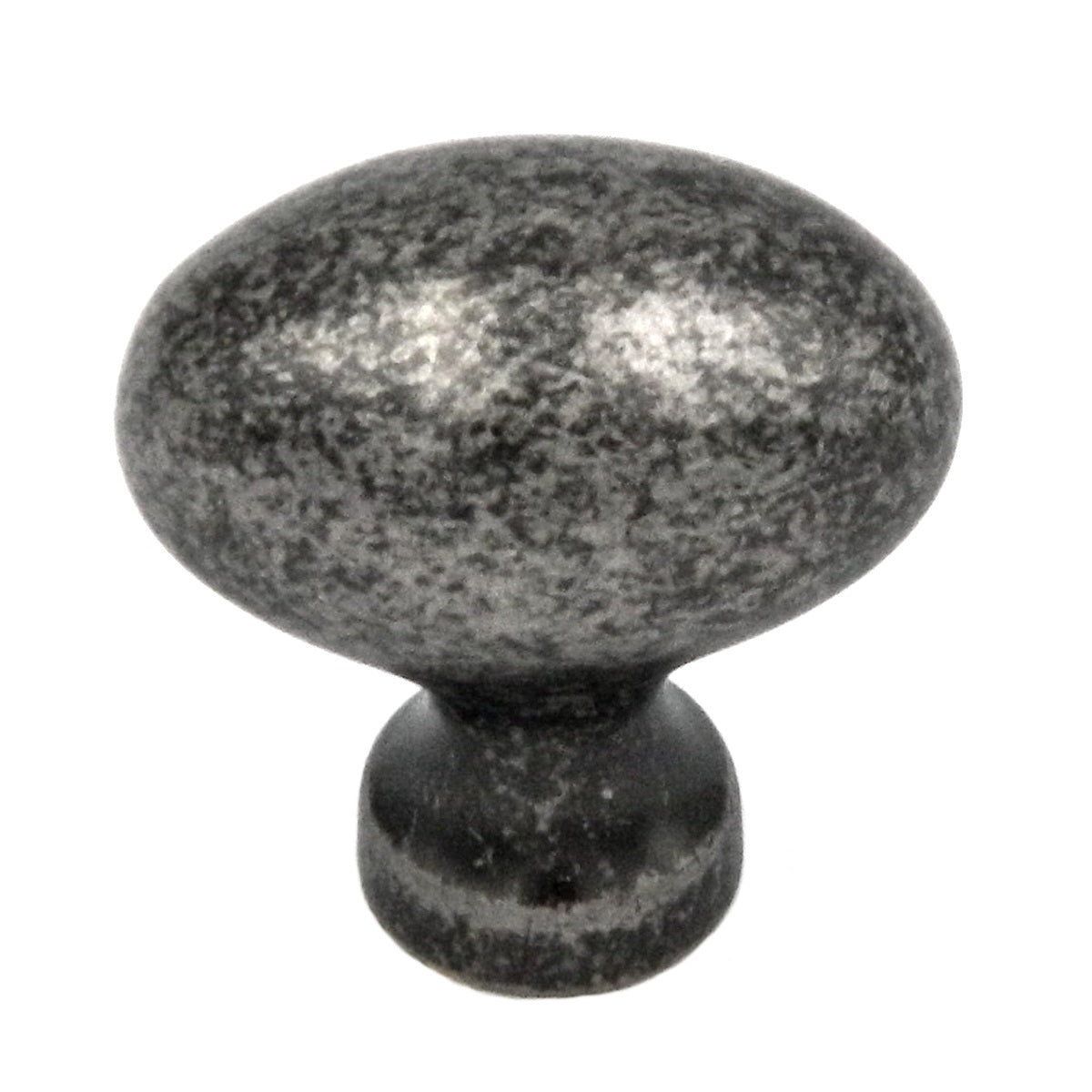 Keeler Prestige P9175-BNV - Perilla para gabinete de latón macizo, ovalada, lisa, de níquel negro, 1 1/4"