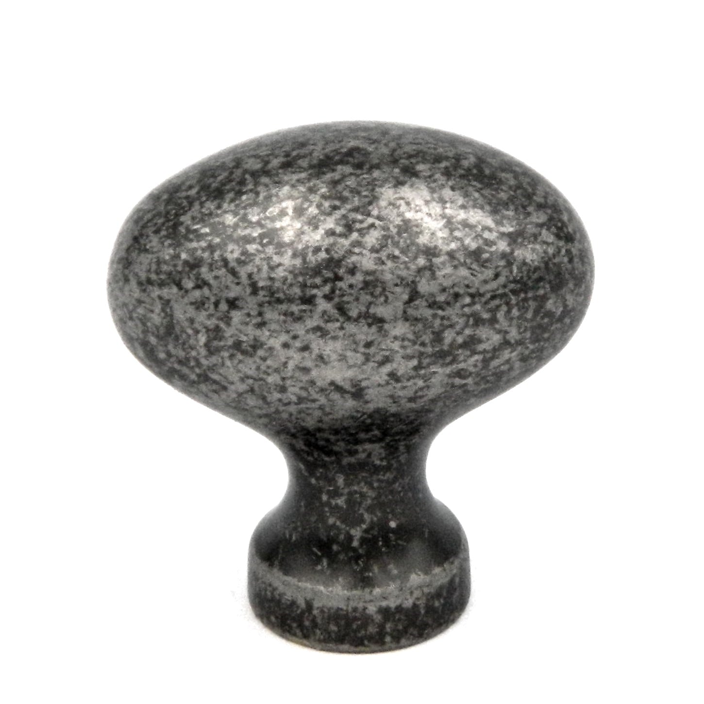 Keeler Prestige P9175-BNV - Perilla para gabinete de latón macizo, ovalada, lisa, de níquel negro, 1 1/4"