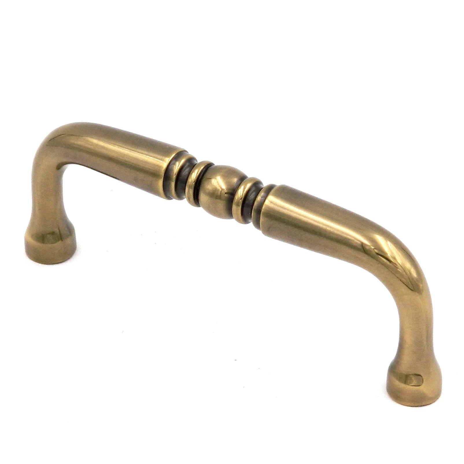 Keeler Power & Beauty Sherwood Gabinete adornado de latón antiguo Tirador de manija de 3 "cc P9719-07