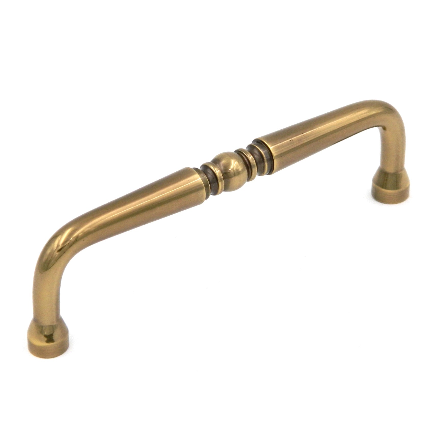 Keeler Power & Beauty Sherwood Gabinete adornado de latón antiguo Tirador de manija de 4 "cc P9721-07