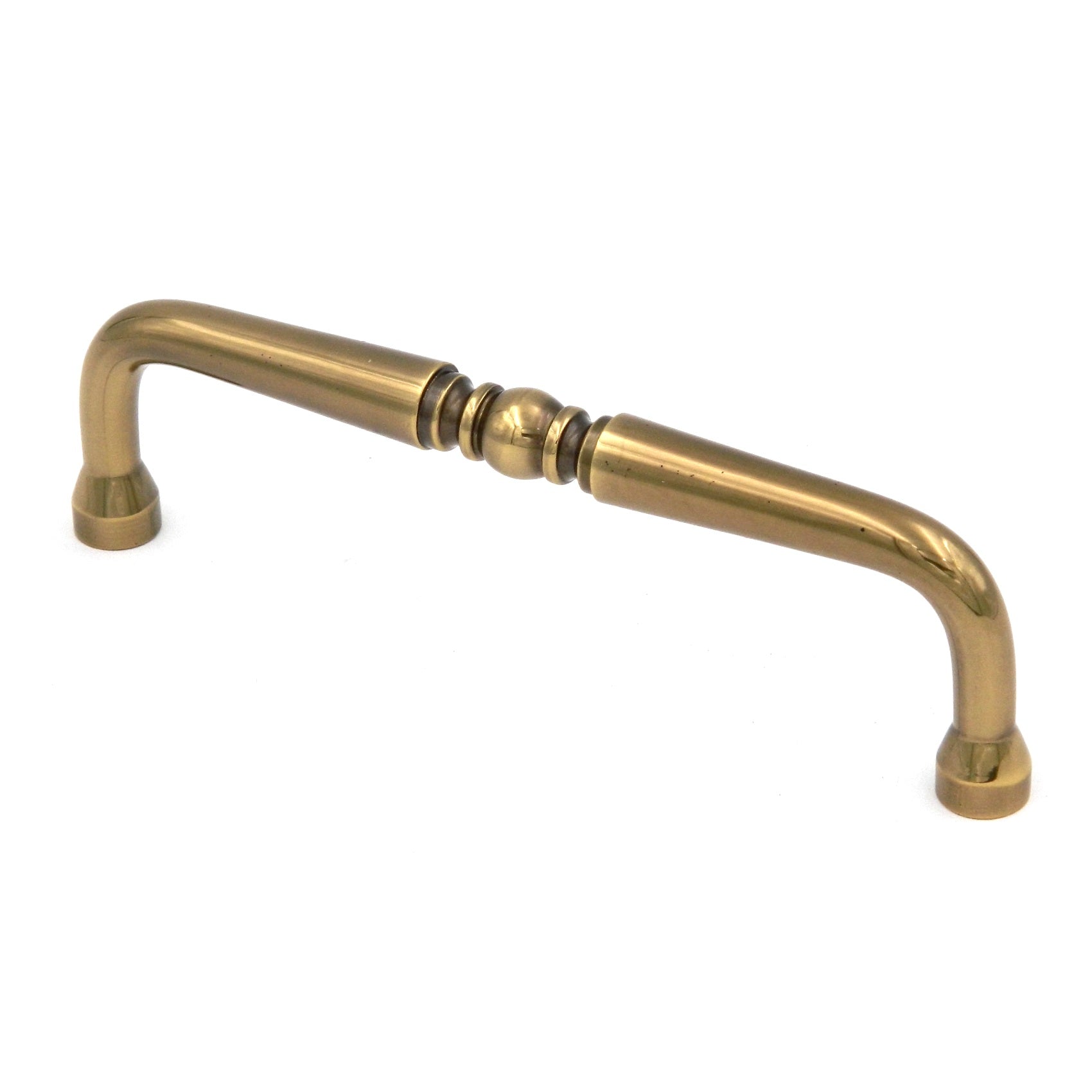 Keeler Power & Beauty Sherwood Gabinete adornado de latón antiguo Tirador de manija de 4 "cc P9721-07