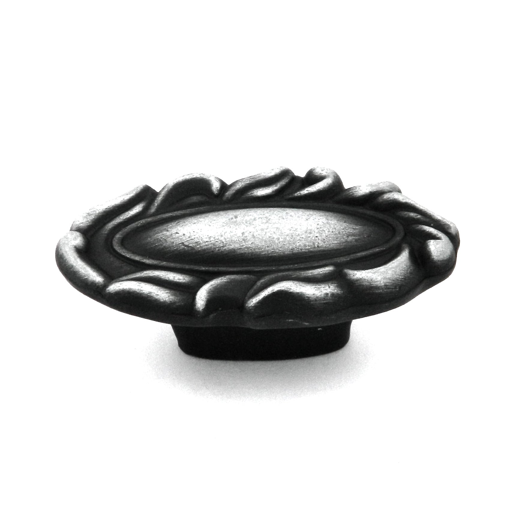 Hickory Hardware Foxglove Satin Pewter Antique 2 3/8" Oval, 3/4" cc Pomo adornado PA1112-SPA