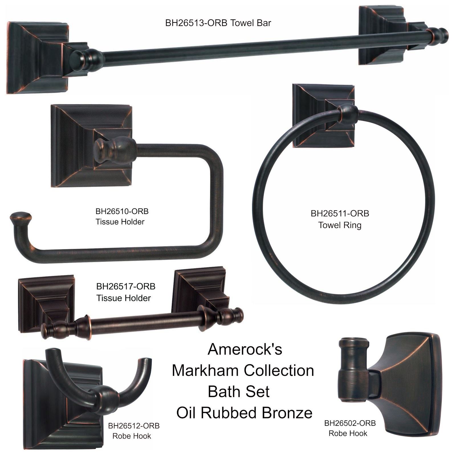 Amerock Markham 6-Piece Bath Accessory Set Oil-Rubbed Bronze Towel