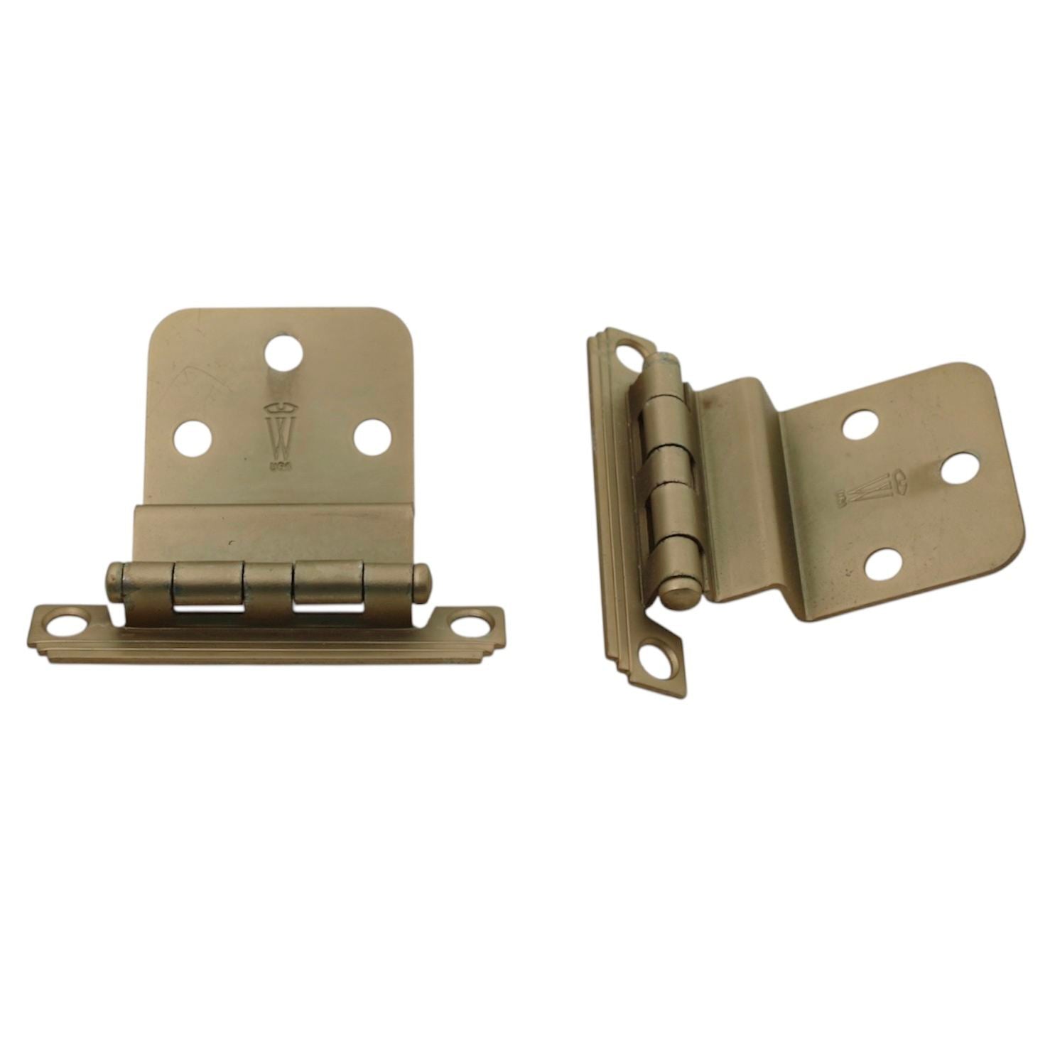 Pair Washington Mid-Century Satin Bronze 3/8" Inset Cabinet Hinges 1010-10