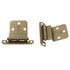 Pair Washington Mid-Century Satin Bronze 3/8" Inset Cabinet Hinges 1010-10