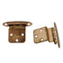 Pair Washington Steel Vintage 3/8" Inset Cabinet Hinges Satin Bronze 1015-10
