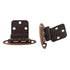 Pair Washington Steel Vintage 3/8" Inset Cabinet Hinges Cellini Copper 1015-CC