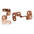 Pair Washington Steel Polished Copper Pivot Pin Hinges 3/4" Door C1032 1033-CU