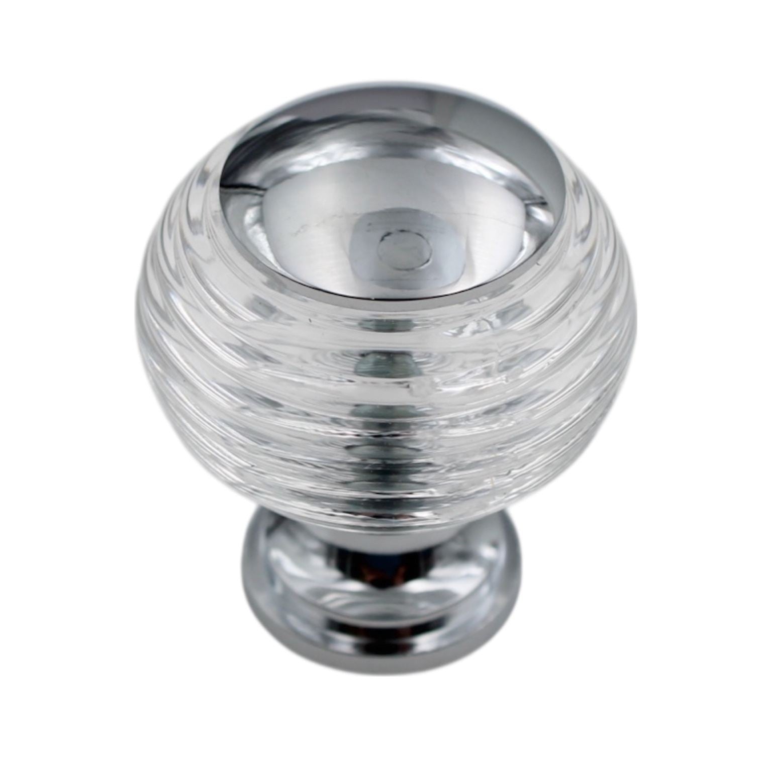 Century Galaxy 10525-26CL Clear Acrylic, Chrome 1 1/4" Solid Brass Cabinet Knob