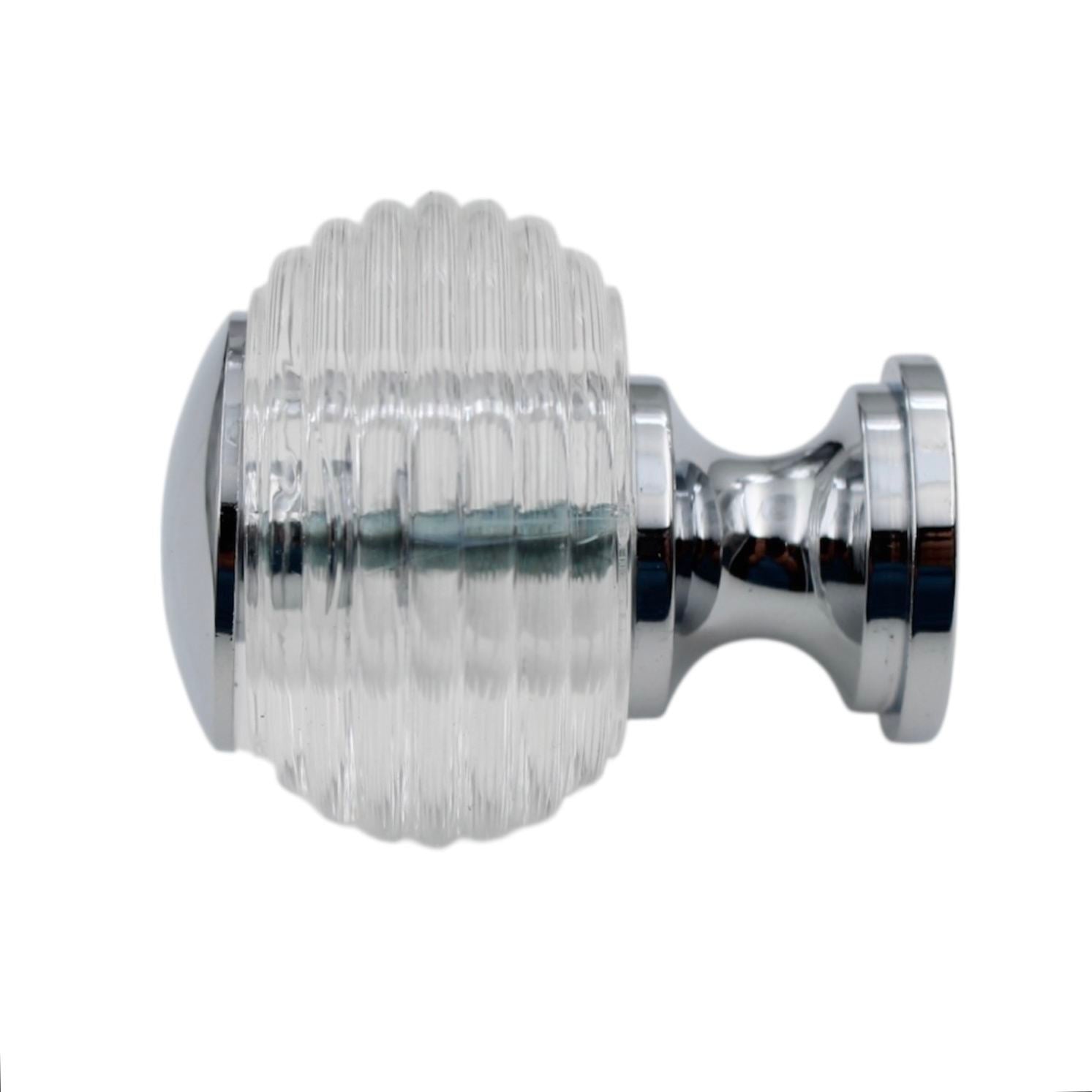 Century Galaxy 10525-26CL Clear Acrylic, Chrome 1 1/4" Solid Brass Cabinet Knob