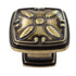 Jeffrey Alexander Milan 1 3/16" Square Knob Light Destress Antique Brass 1093