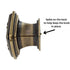 Jeffrey Alexander Milan 1 3/16" Square Knob Light Destress Antique Brass 1093
