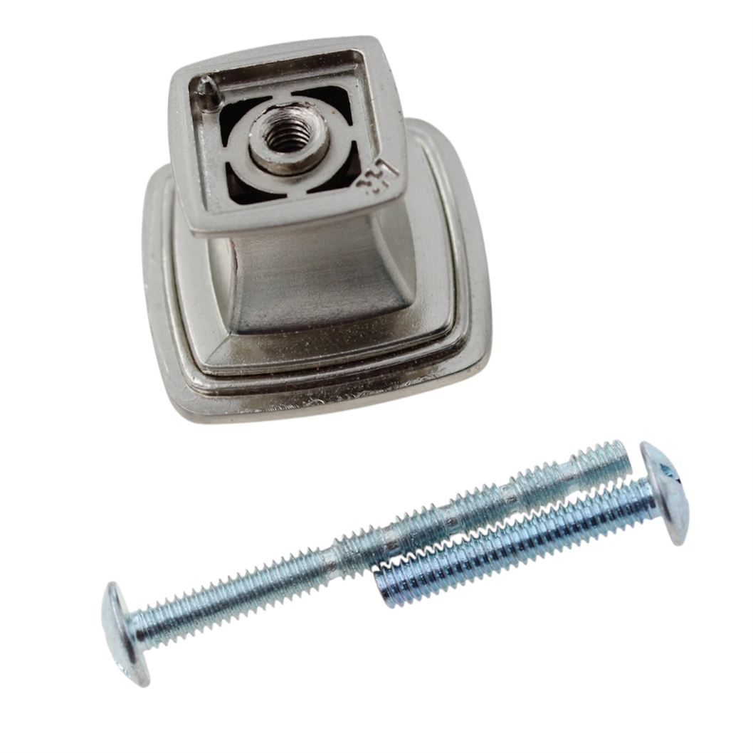 Jeffrey Alexander Milan 1 3/16" Square Knob Satin Nickel 1093