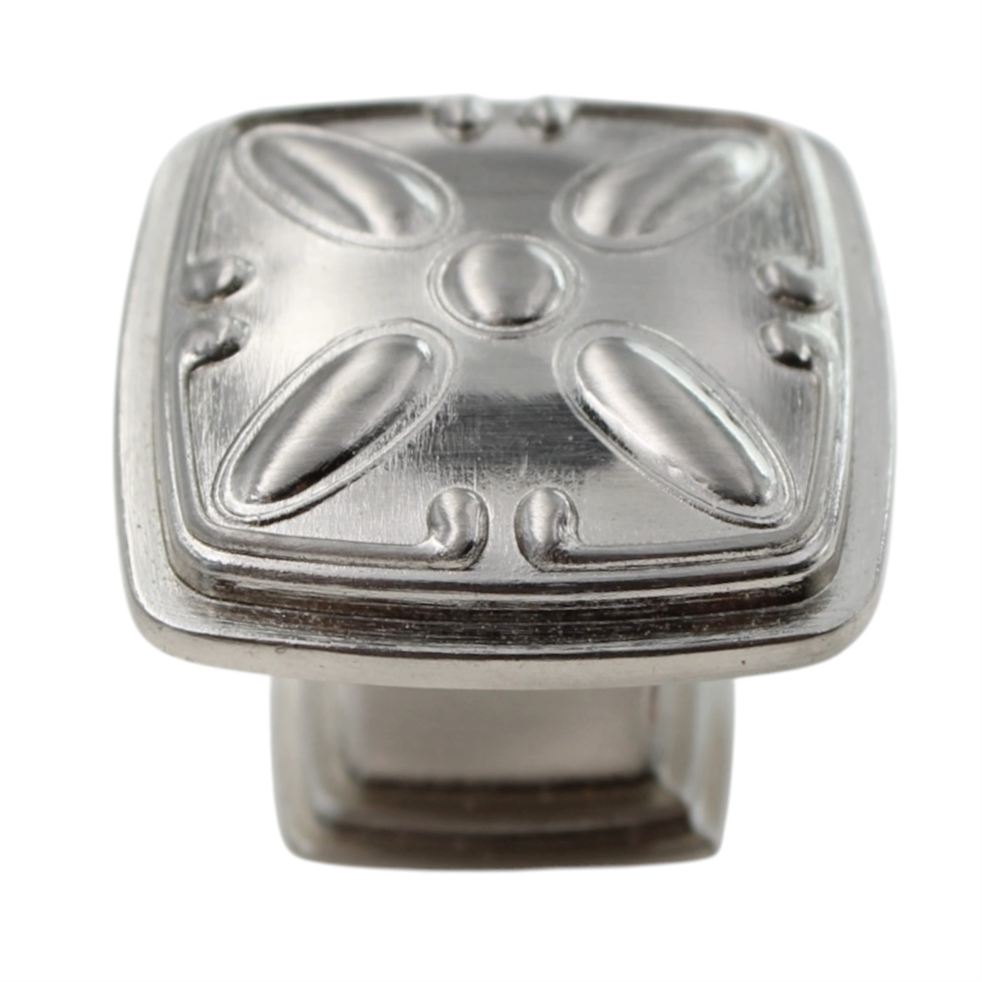 Jeffrey Alexander Milan 1 3/16" Square Knob Satin Nickel 1093