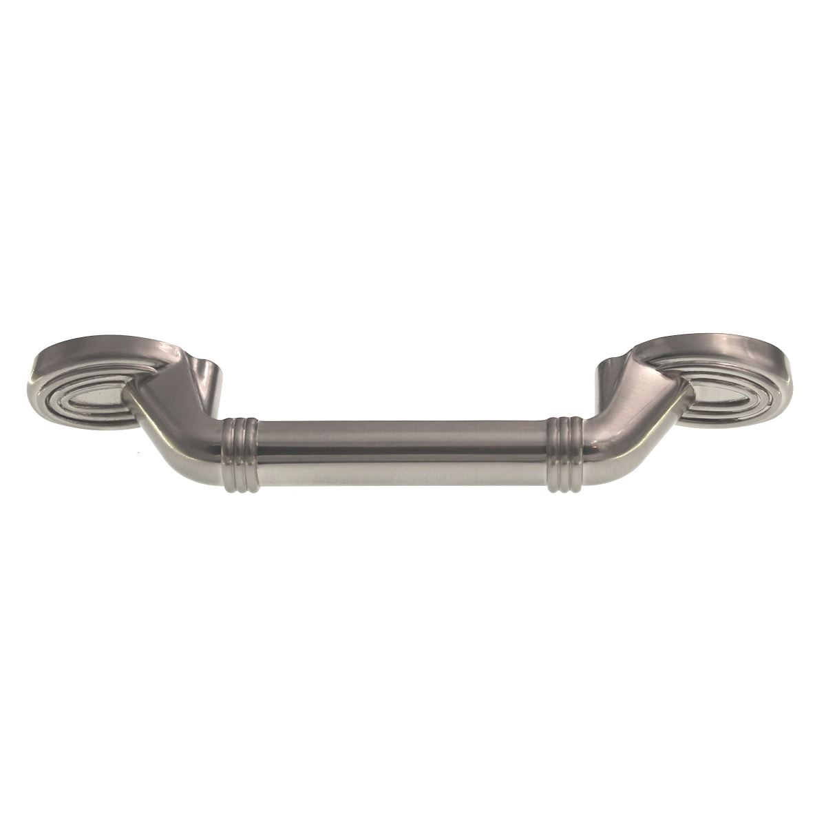 Elements Vienna 3" Ctr Cabinet Arch Pull Ringed Satin Nickel 110-3SN