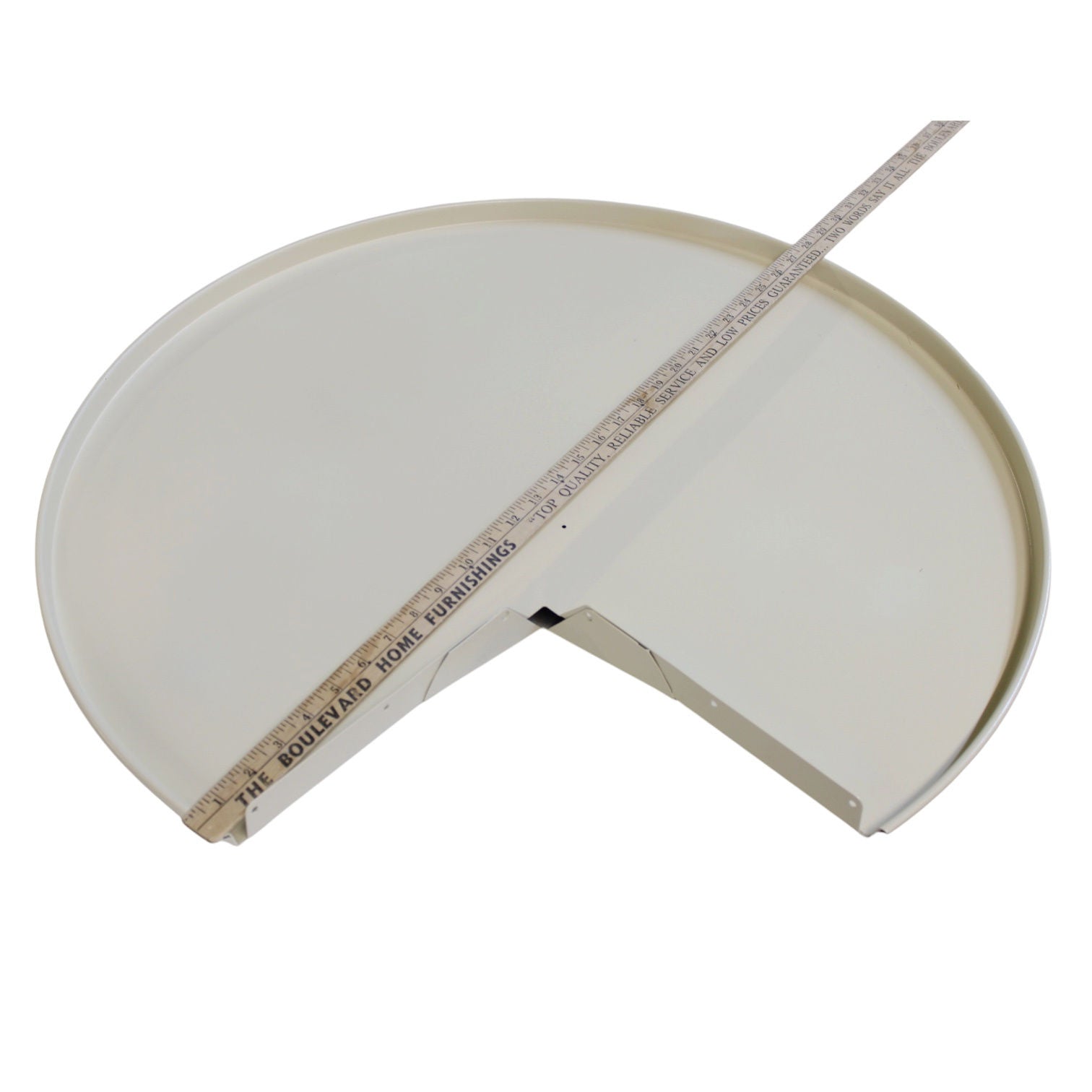 Amerock Pie-Cut Lazy Susan Parts 28" Steel Turn-a-Shelf 2 Shelves Almond 1128-A