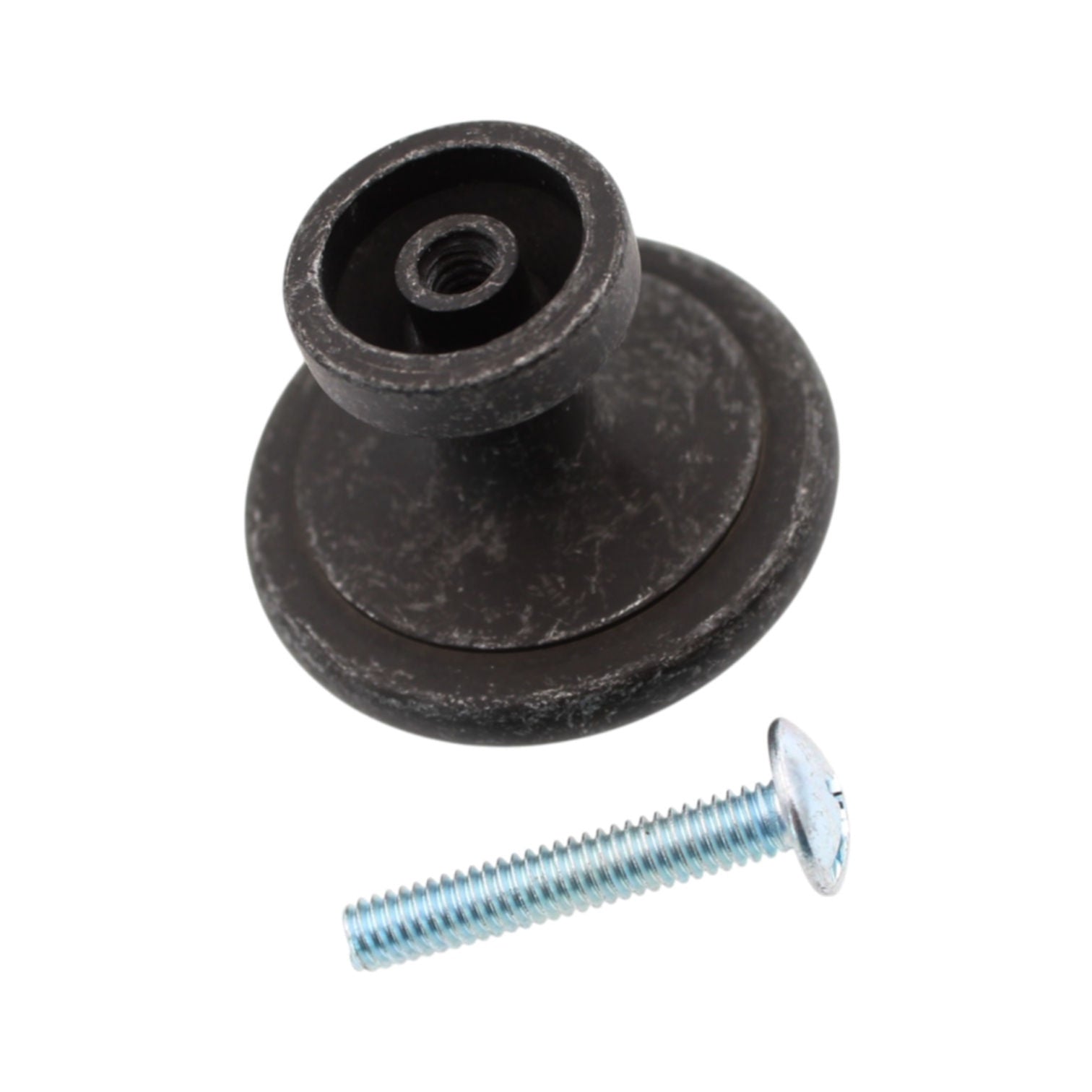 Schaub Rustica Vibra Pewter 1 3/8" Round Cabinet Knob 113-VP