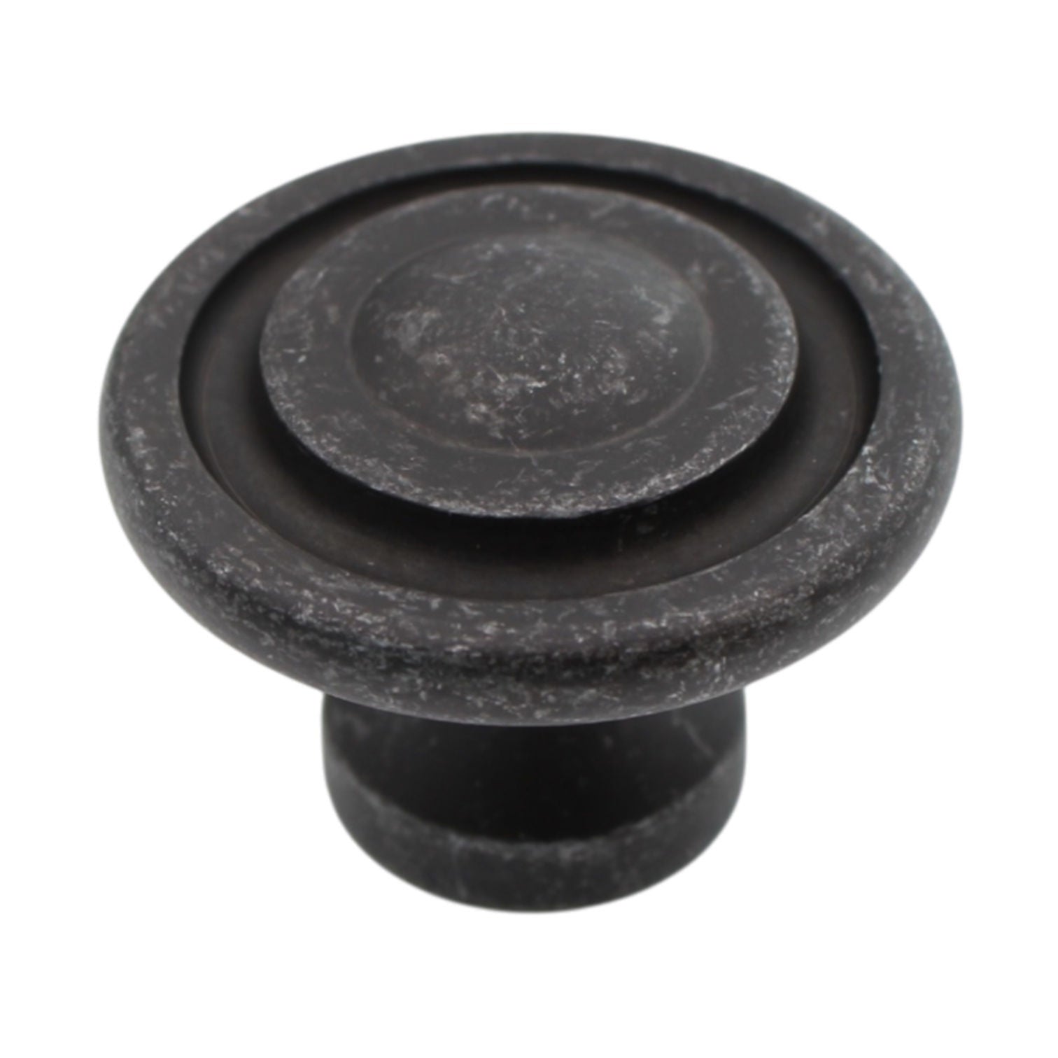 Schaub Rustica Vibra Pewter 1 3/8" Round Cabinet Knob 113-VP