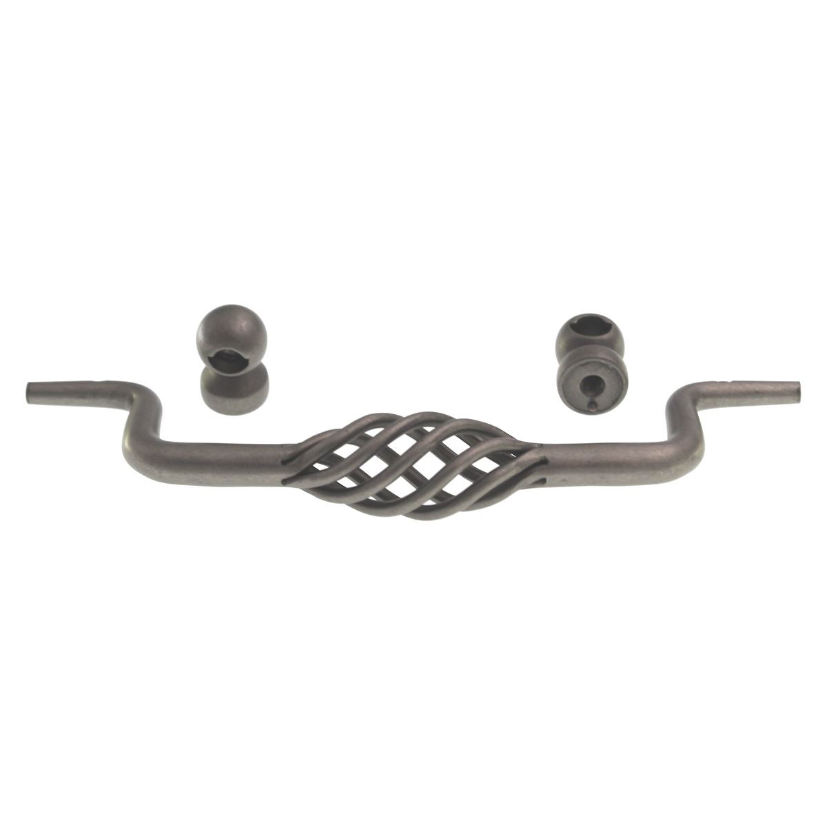 Hafele 5" (128mm) Ctr Drawer Bail Pull Birdcage Pewter 119.24.902