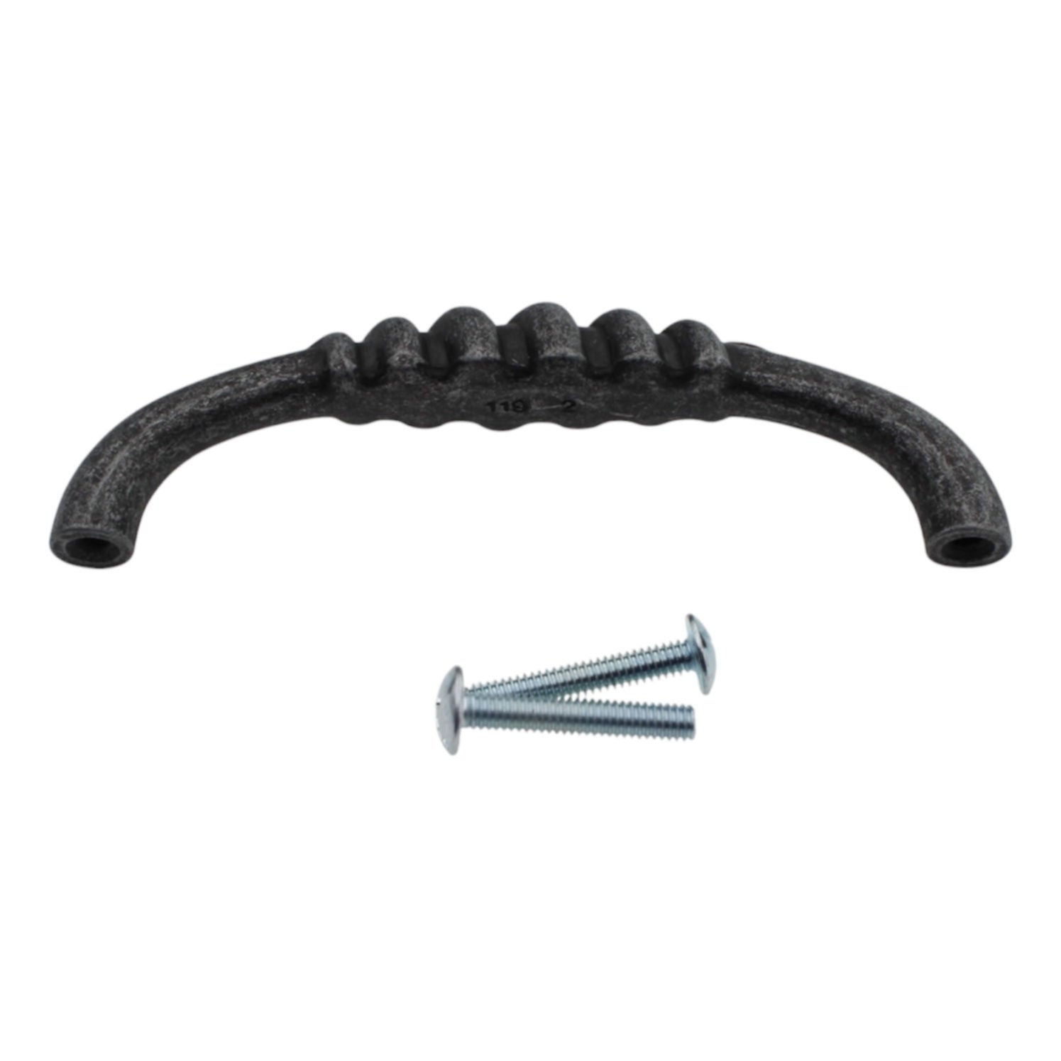 Schaub Rustica Vibra Pewter 3 3/4" (96mm) Ctr Cabinet Arch Pull 119-VP