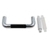 Polished Chrome Cabinet Pull White Black Clear Plastic Insert 3" Ctr 1191-PCHK