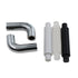 Polished Chrome Cabinet Pull White Black Clear Plastic Insert 3" Ctr 1191-PCHK
