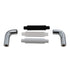Polished Chrome Cabinet Pull White Black Clear Plastic Insert 3" Ctr 1191-PCHK
