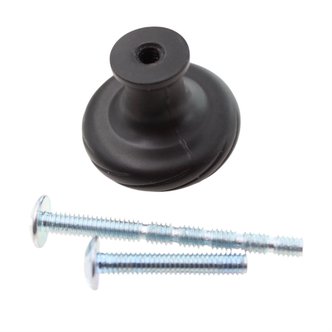 Jeffrey Alexander Palermo Flower 1 1/8" Round Knob Brushed Oil Rubbed Bronze 119
