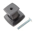 Jeffrey Alexander Encada Wave 1 3/16" Square Knob Brushed Pewter 123