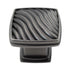 Jeffrey Alexander Encada Wave 1 3/16" Square Knob Brushed Pewter 123