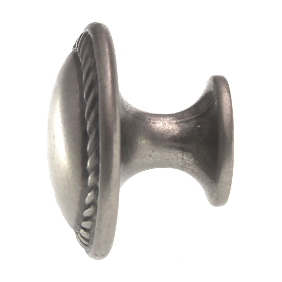 Hafele 1 1/8" Braided Rope Pattern Cabinet Knob Pewter 125.21.102