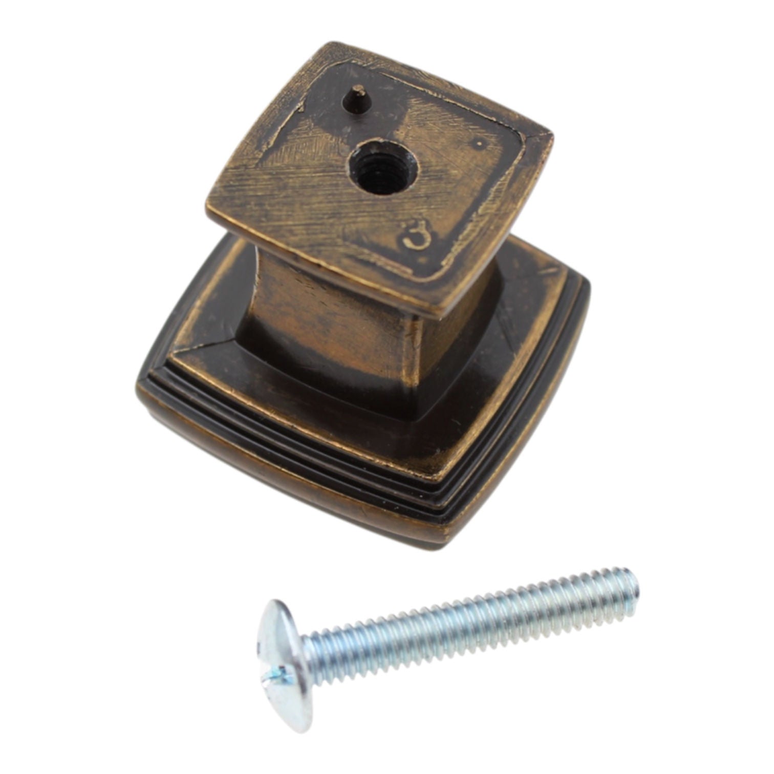 Jeffrey Alexander Encada 1 3/16" Knob Lightly Distressed Antique Brass 125AEM