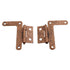 Pair McKinney Half Surface 3 Inch "L" Hinges For Flush Door Copper 12723