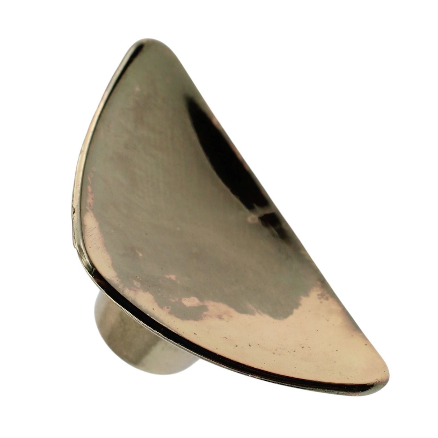 Vintage Washington Solitaire Polished Brass Soft Triangle Cabinet Knob 1323R-3