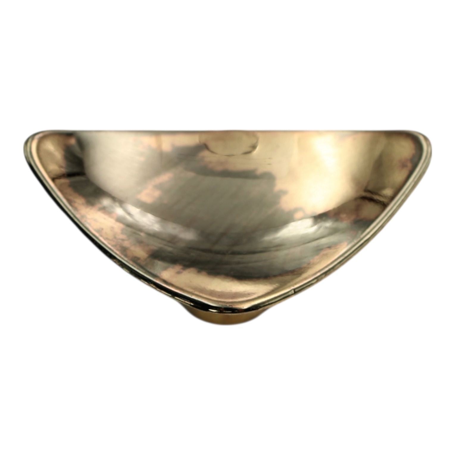 Vintage Washington Solitaire Polished Brass Soft Triangle Cabinet Knob 1323R-3