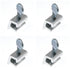 Hickory Hardware Security Adjustable Aluminum Sliding Window Lock 1405, Set of 4