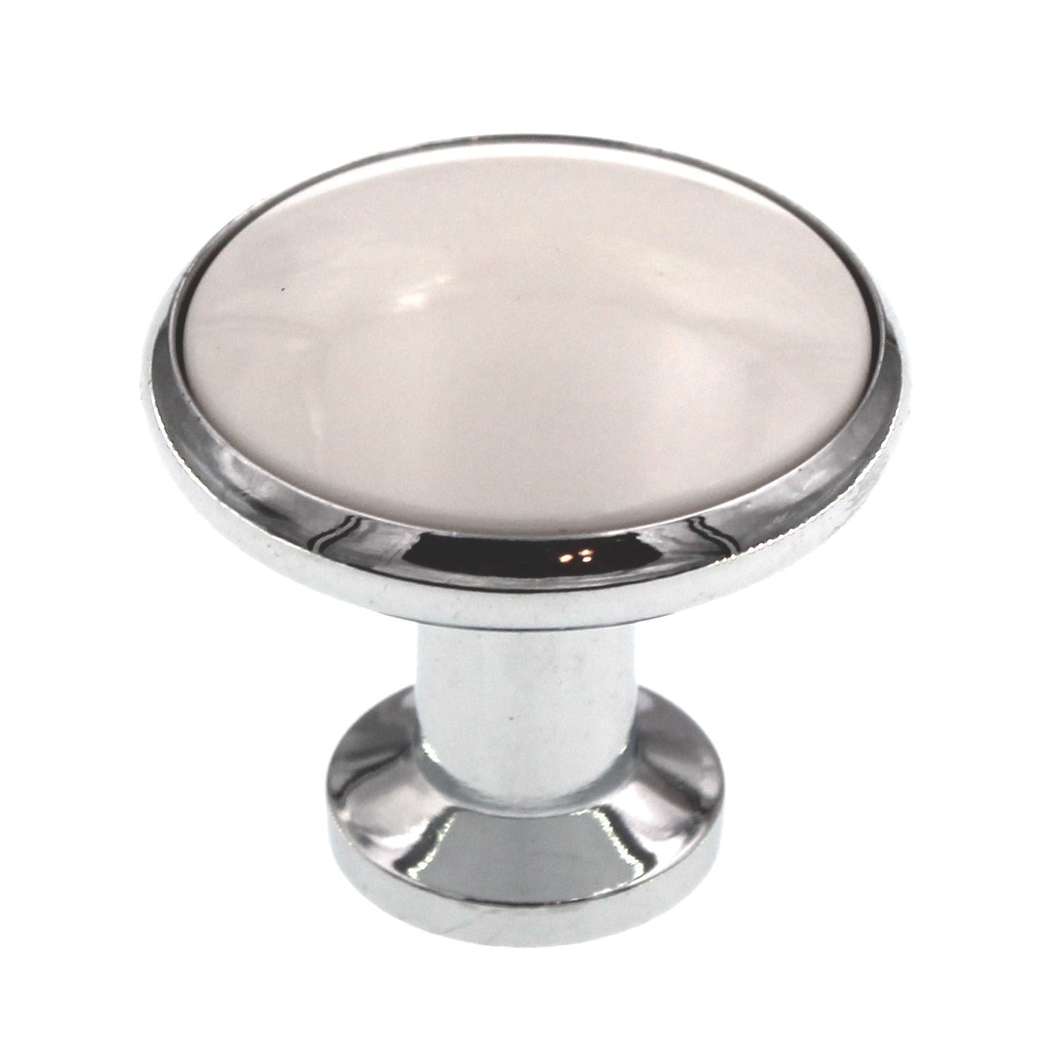 Amerock Allison 1 3/16" White Round Cabinet Knob Pull 14351WCH