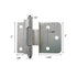Pair of Stanley Satin Chrome 3/8" Inset Partial Wrap Brass Capped Hinges 1545