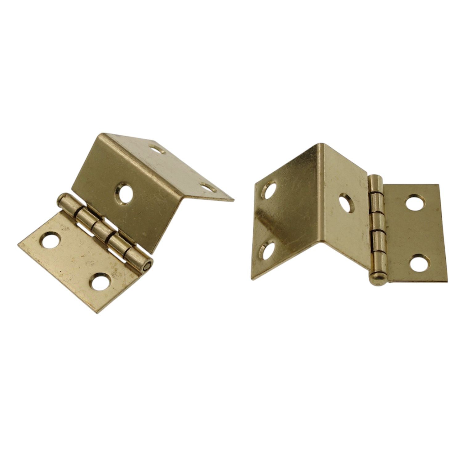 Pair of Polished Brass Full 3/4" Inset Wrap Around Hinges Loose Pin 155-03