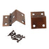 Pair of Satin Antique Copper Full 3/4" Inset Wrap Around Hinges Loose Pin 155-08