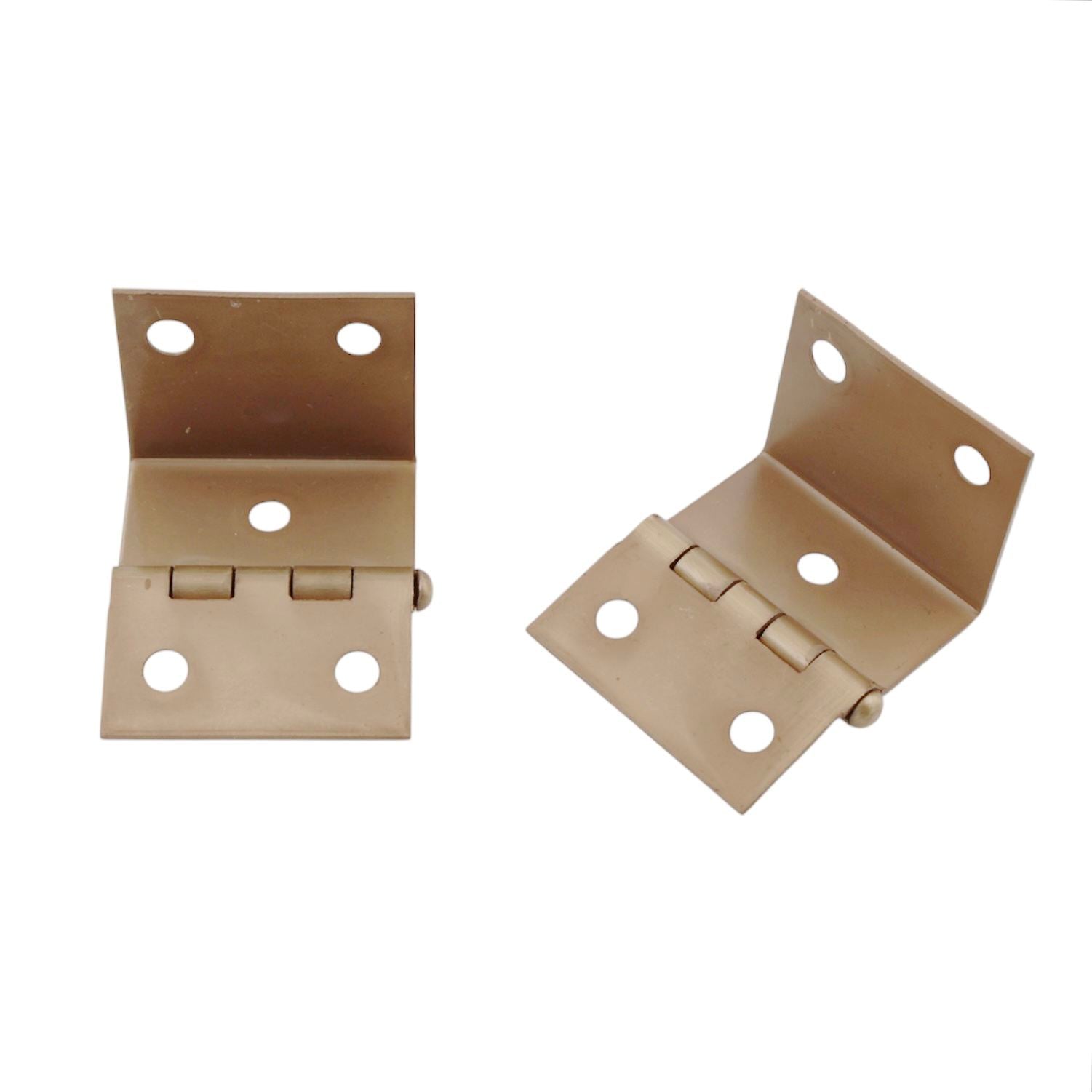 Pair of Dull Bronze Full 3/4" Inset Wrap Around Hinges Loose Pin 155-10