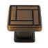 Jeffrey Alexander Rochester Mosaic 1 1/8" Square Knob Antique Satin Brass 155