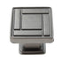 Jeffrey Alexander Rochester Mosaic 1 1/8" Square Knob Brushed Pewter 155