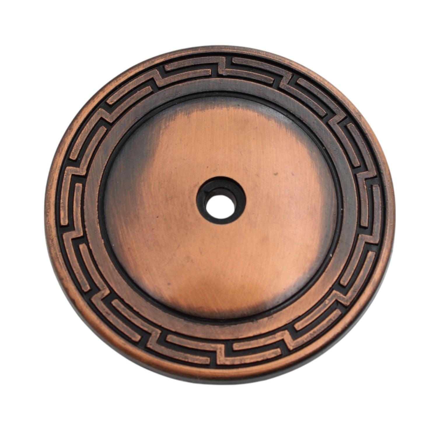 Amerock Allison Grecian Antique Copper 2 1/2" Cabinet Knob Backplate 156ACS